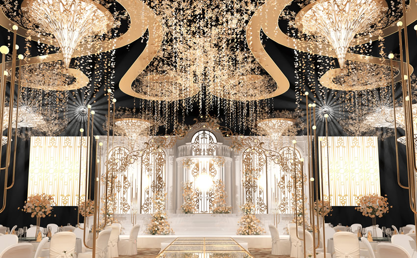 宾川花木兰喜事汇金色大厅效果展示